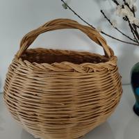 Paniere Vimini Artigianale Anni '80 