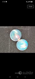 Coppia cabochon opale etiope naturale.