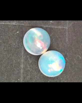 Coppia cabochon opale etiope naturale.