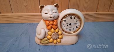 Thun - orologio da tavolo con gatto