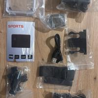 Action cam con accessori 