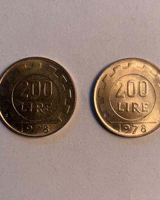Lire 200 Italia anno 1978