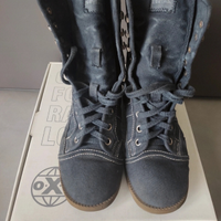 Tronchetti/Anfibi OXS in tela bleu, taglia 35