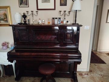 pianoforte  verticale inglese antico radica di noc