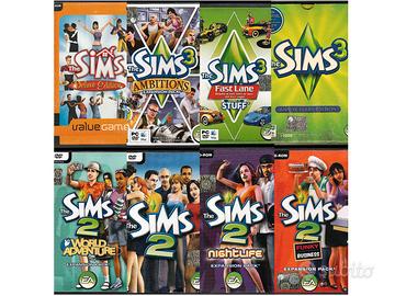 The Sims 1-2-3 Lotto 8 DVD-CD PC in italiano