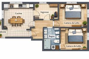 Trilocale via cimarosa 480 spese incluse