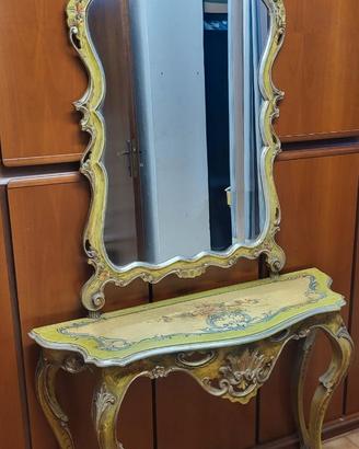 Console stile barocco e specchio