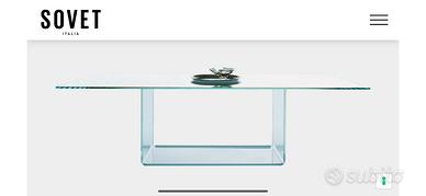 tavolo vetro temperato  cm240X120 h74