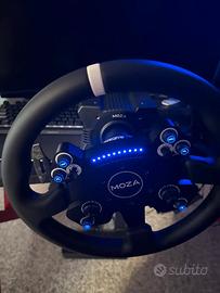 moza r9 v3 + volante gs+ pedaliera srp + morsetto