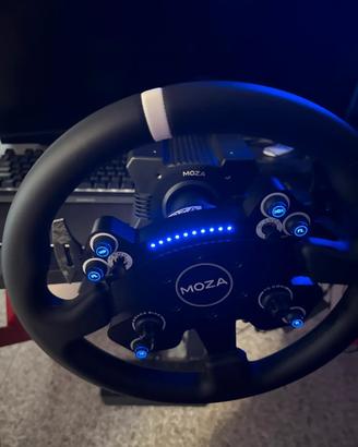 moza r9 v3 + volante gs+ pedaliera srp + morsetto