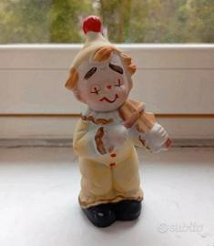 statuina clown violinista vintage 