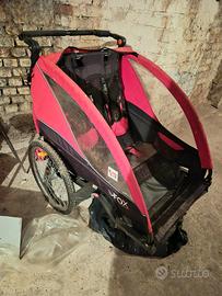 Passeggino doppio e rimorchio per bici