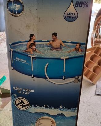 piscina  Bestway Steel Pro diametro 305 cm h 76 cm