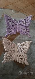 coppia di farfalle in ceramica di Puglia