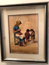 Quadro  ad olio su tela.Autore  Walter Cucchi