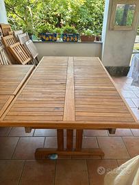 Tavolo di teak con prolunga