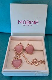 Parure Mabina cuore rosa