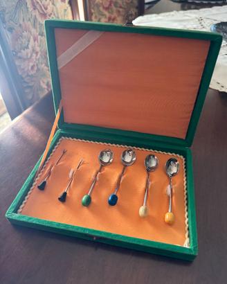 Set Cucchiaini da Stuzzichini con Cofanetto Vintag