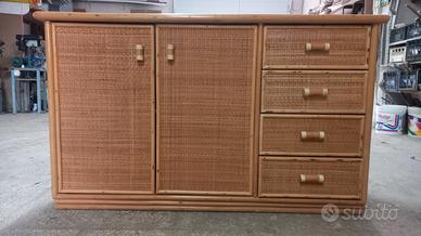 mobile da sala in rattan