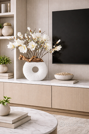 Magnolia artificiale con fiori bianchi- Perla