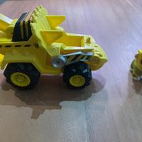 Paw patrol rubble 2 personaggi 2 veicoli
