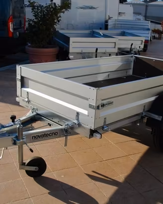 Rimorchio nuovo 750/900/1300 kg pianale basculante