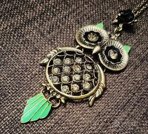 Collana con Ciondolo Snodabile a forma di Gufo