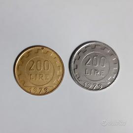 Moneta 200 lire 1979 bianca