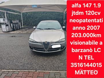 Alfa Romeo 147 1.9 JTDm 120CV neopatentati 5 porte