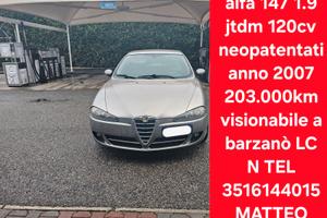 Alfa Romeo 147 1.9 JTDm 120CV neopatentati 5 porte