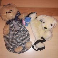 Set 3 peluche morbido porta pigiama oggetti gioie 