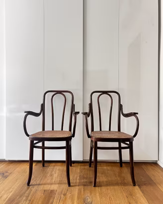 Coppia di Poltroncine Thonet Antiche