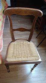 Sedie legno e vimini