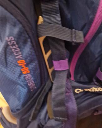 zaino trekking-viaggio forclaz 50+10