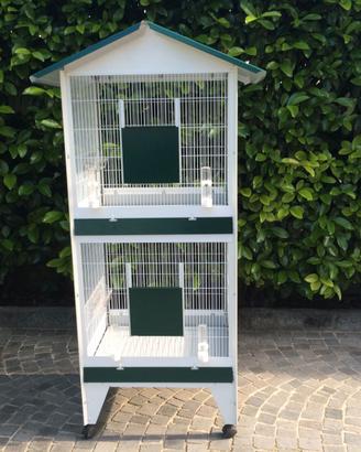 Voliera Zante 2 Scomparti Verniciata cm 82x65x165
