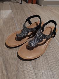 Sandalo infradito nero numero 38