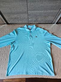Polo Lacoste azzurra taglia 7 da uomo