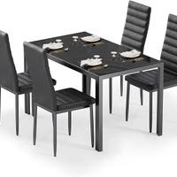 Bealife Tavolo da pranzo con 4 sedie Set 2 Colori