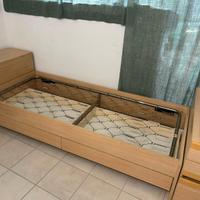 letto singolo con cassettiere 