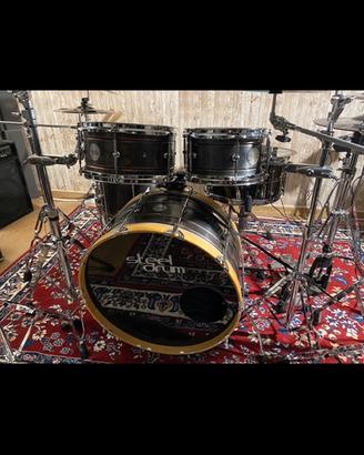 Batteria artigianale Steel Drum travel kit rame