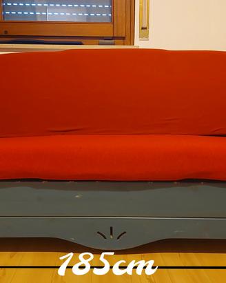 Divano letto in legno massello 