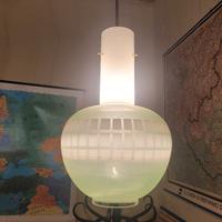 Lampada a sospensione vetro verde anni'60 