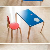 Set Tavolo e Sedia Legno Scratch Spazio Razzo