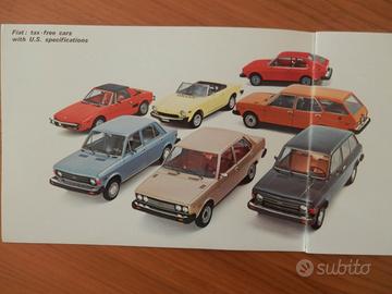 Fiat X 1/9, 124 Spider, 128, 131...- depliant 1973