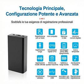 Registratore Vocale - 37 Giorni di Batteria