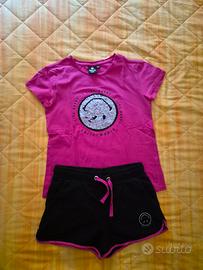 Completo t-shirt e  shorts bambina Smiley 
