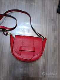 Borsetta in vera pelle rossa