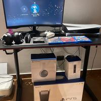 PlayStation 5, Monitor, Cuffie, SSD 1TB e giochi.