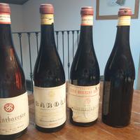 Lotto 4 Bottiglie Vintage Barolo e Barbaresco