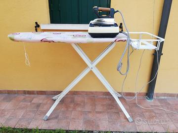 Tavolo da stiro professionale con ferro a caldaia